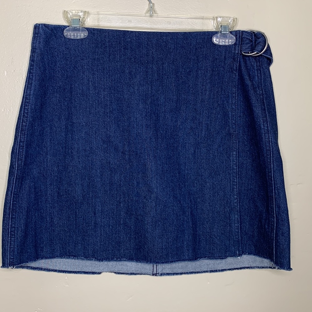 Madewell Dark Blue Denim Mini Skirt with D-Ring